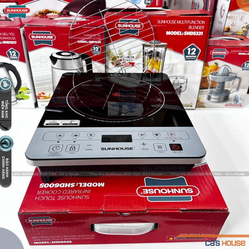 Bếp hồng ngoại cảm ứng 2000W - Sunhouse SHD6005